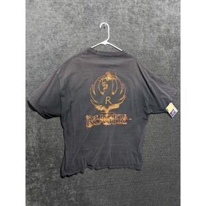 Ruger Graphic T-Shirt Mens XXL Faded Black Fire Phoenix Logo Short Sleeve Cotton